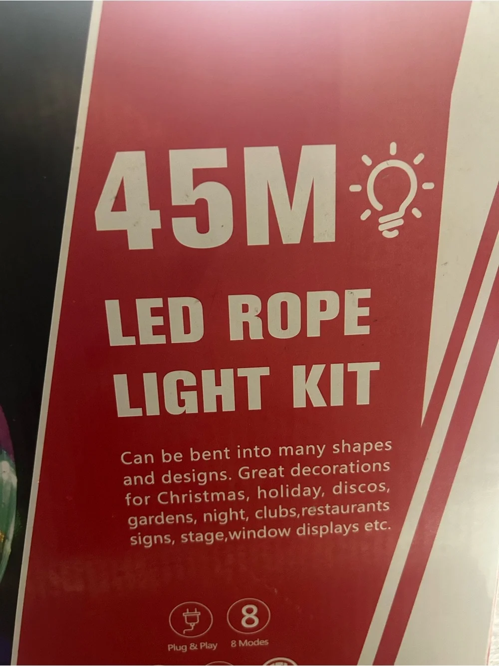 Christmas 45M (150 f) LED Rope Light Kit - red and green color